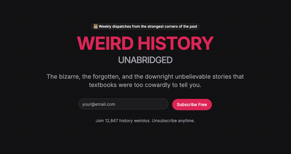 WEIRD HISTORY: UNABRIDGED screenshot